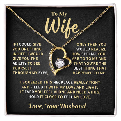 Jewelry Wife Gift, "Love And Light" Forever Love Necklace