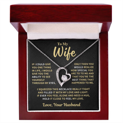 Jewelry Wife Gift, "Love And Light" Forever Love Necklace
