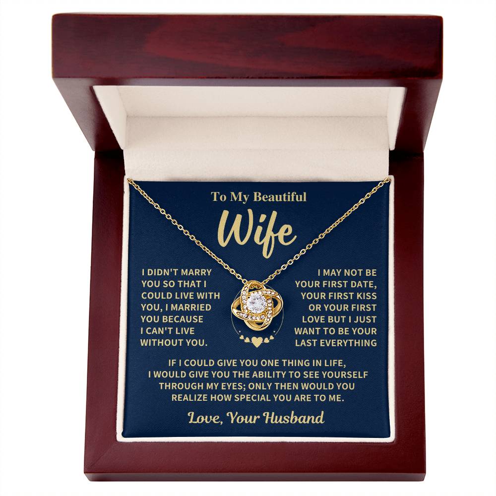 Jewelry Wife Gift-love Knot Necklace-From Husband