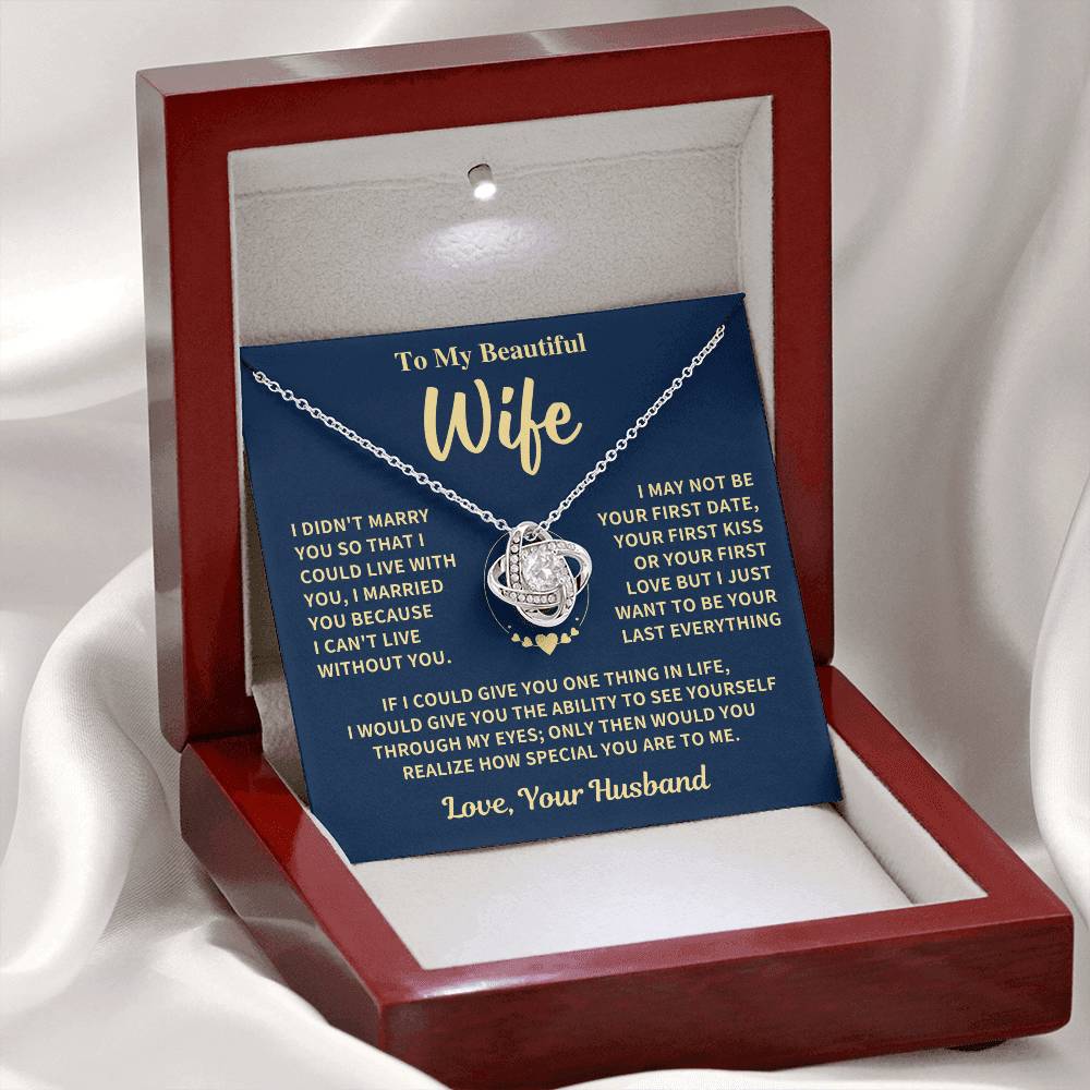 Jewelry Wife Gift-love Knot Necklace-From Husband