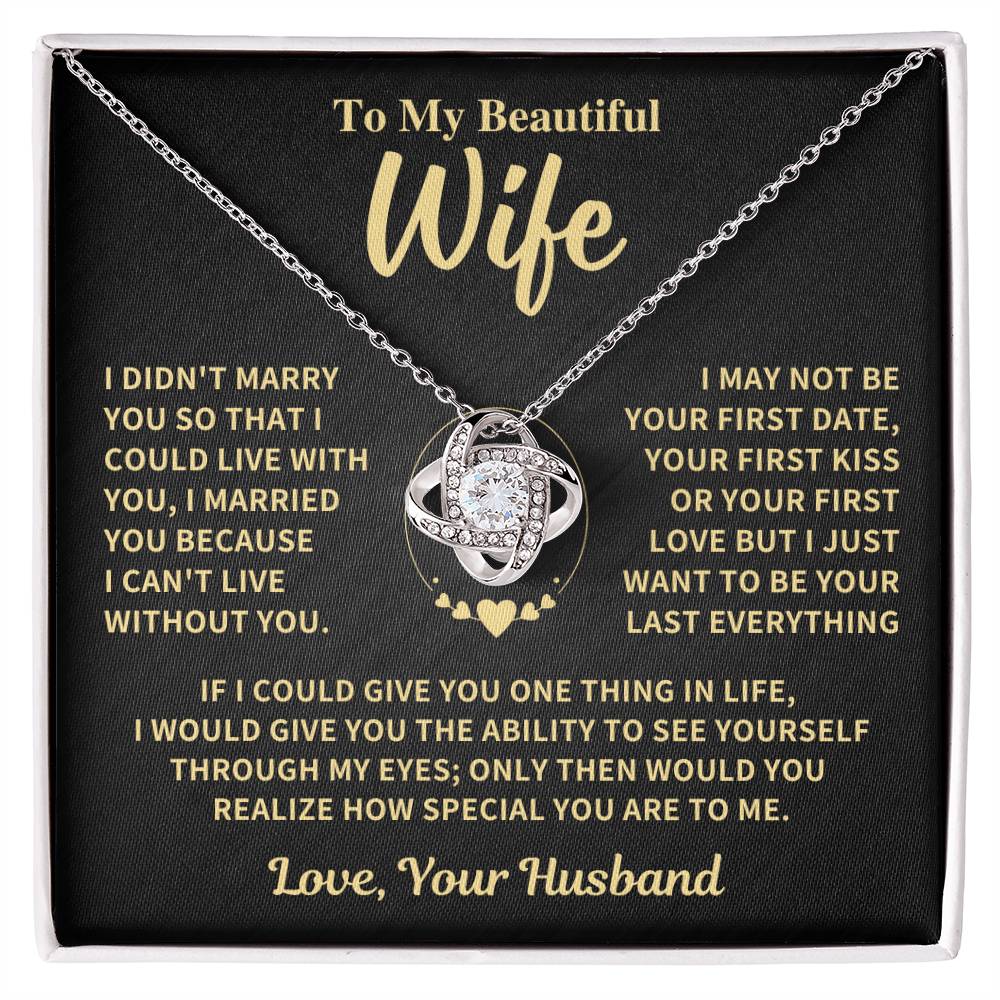 Jewelry Wife Gift-Love Knot Necklace