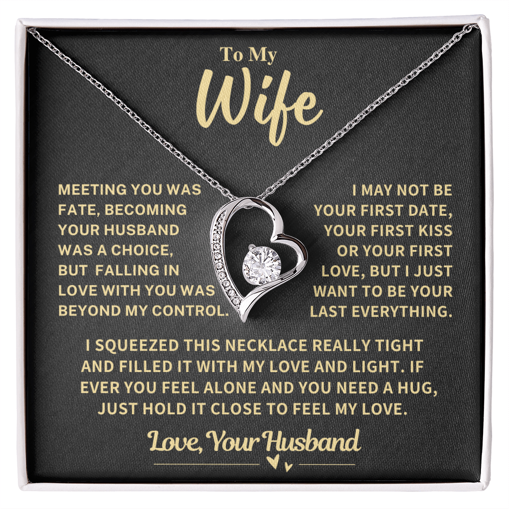 Wife Gift, "Meeting You Was Fate", Forever Love Necklace Wife Gift, "Meeting You Was Fate", Forever Love Necklace
