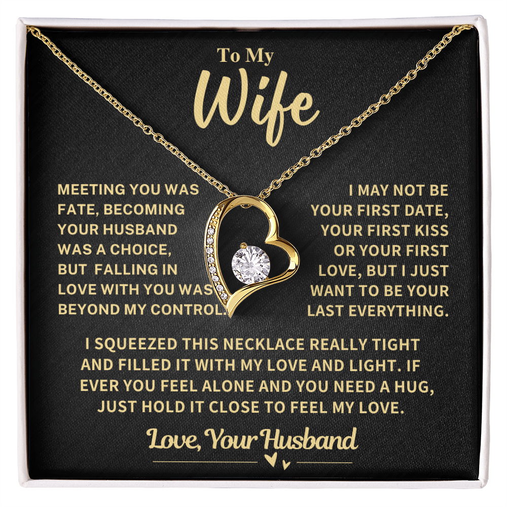 Wife Gift, "Meeting You Was Fate", Forever Love Necklace Wife Gift, "Meeting You Was Fate", Forever Love Necklace