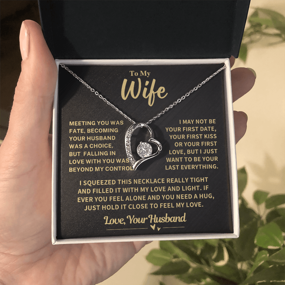 Wife Gift, "Meeting You Was Fate", Forever Love Necklace Wife Gift, "Meeting You Was Fate", Forever Love Necklace