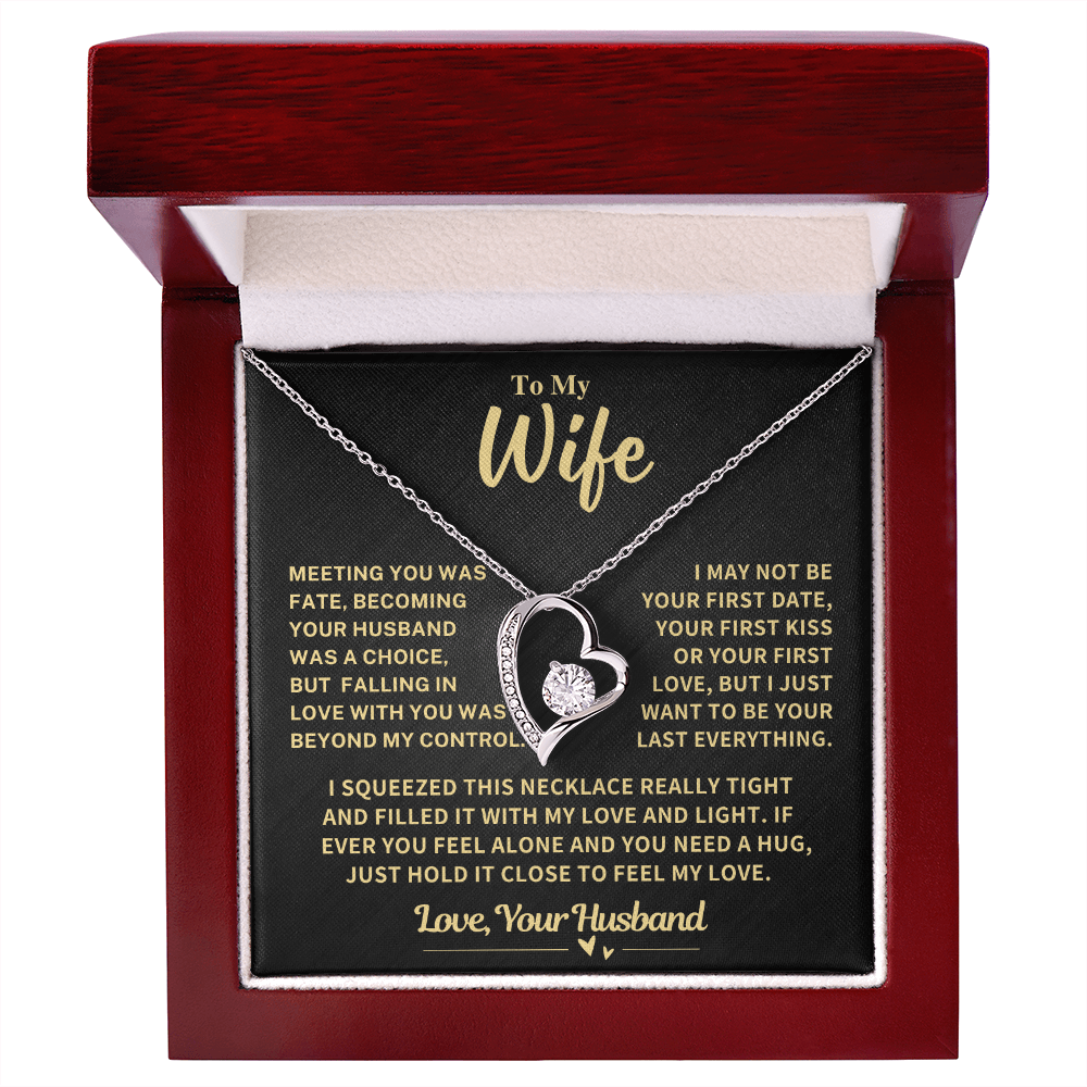 Wife Gift, "Meeting You Was Fate", Forever Love Necklace Wife Gift, "Meeting You Was Fate", Forever Love Necklace
