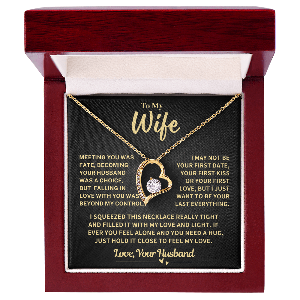 Wife Gift, "Meeting You Was Fate", Forever Love Necklace Wife Gift, "Meeting You Was Fate", Forever Love Necklace