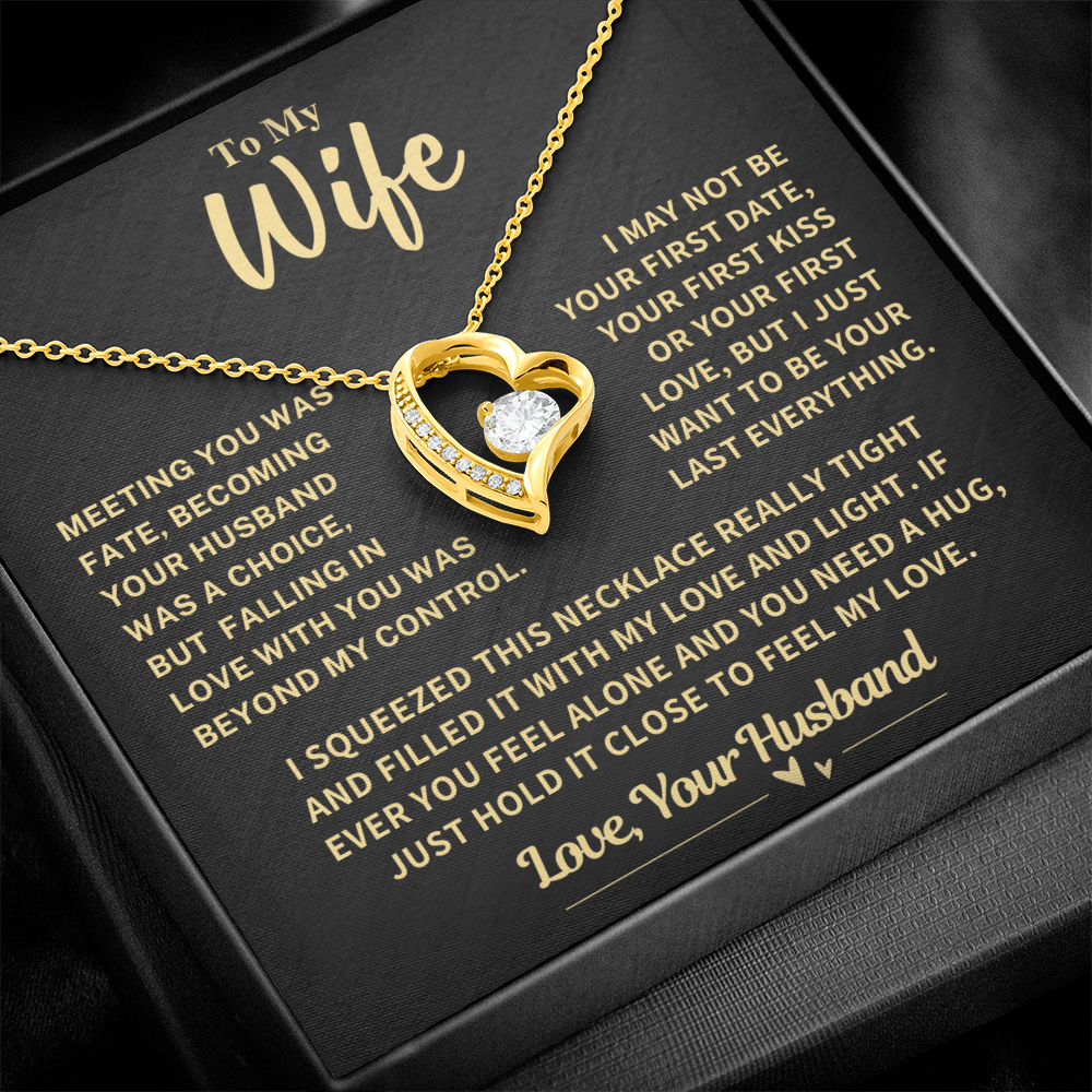 Wife Gift, "Meeting You Was Fate", Forever Love Necklace Wife Gift, "Meeting You Was Fate", Forever Love Necklace