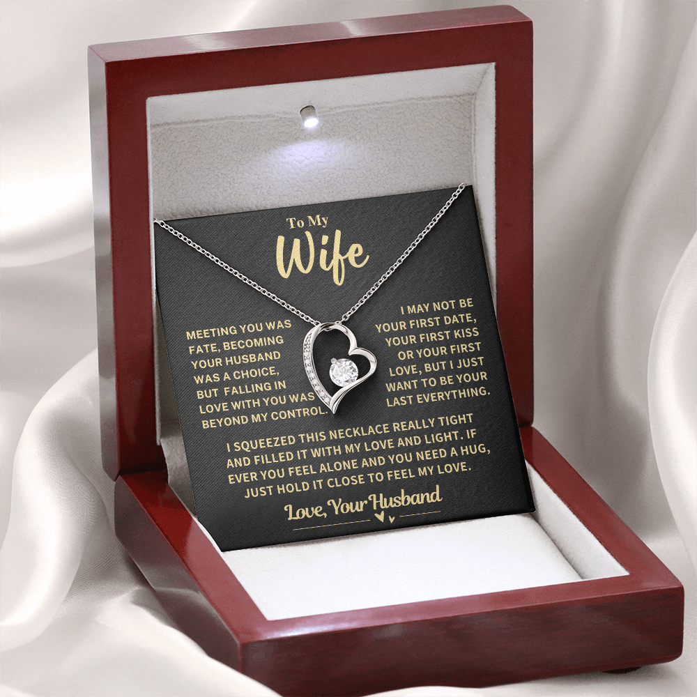 Wife Gift, "Meeting You Was Fate", Forever Love Necklace Wife Gift, "Meeting You Was Fate", Forever Love Necklace