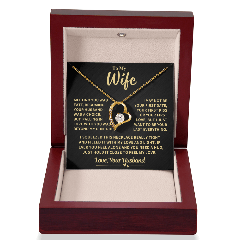 Wife Gift, "Meeting You Was Fate", Forever Love Necklace Wife Gift, "Meeting You Was Fate", Forever Love Necklace