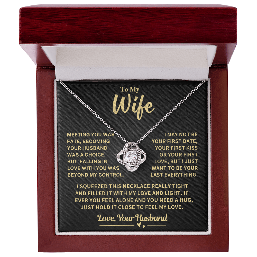 Jewelry Wife Gift,"Meeting You Was Fate",Knot Necklace Wife Gift,"Meeting You Was Fate",Knot Necklace
