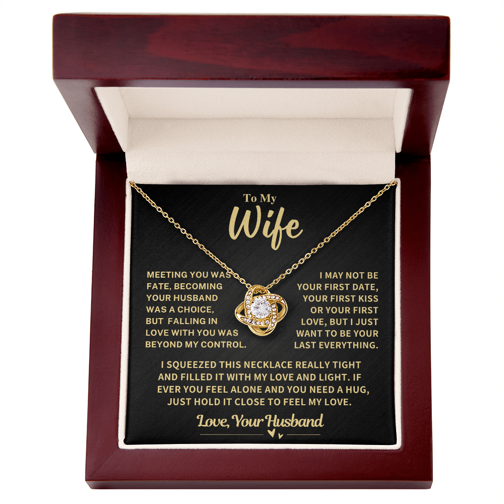 Jewelry Wife Gift,"Meeting You Was Fate",Knot Necklace Wife Gift,"Meeting You Was Fate",Knot Necklace