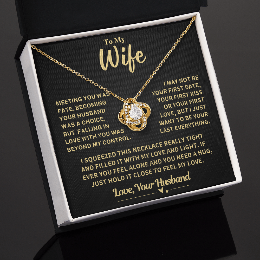 Jewelry Wife Gift,"Meeting You Was Fate",Knot Necklace Wife Gift,"Meeting You Was Fate",Knot Necklace
