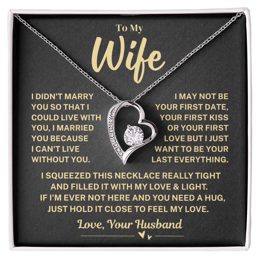 Jewelry Wife Gift, "My Last Everything", Forever Love Necklace Wife Gift, "My Last Everything", Forever Love Necklace