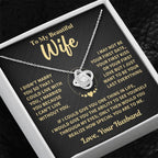 Jewelry Wife Gift, "My Last Everything", Knot Necklace Wife Gift, "My Last Everything", Knot Necklace