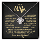 Jewelry Wife Gift, "My Last Everything" Knot Necklace Wife Gift, "My Last Everything" Knot Necklace