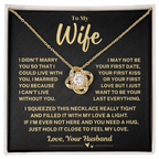Jewelry Wife Gift, "My Last Everything" Knot Necklace Wife Gift, "My Last Everything" Knot Necklace