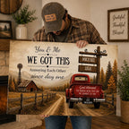 Prints "You & Me We Got This," Custom Couple Farmhouse Truck Canvas "You & Me We Got This," Custom Couple Farmhouse Truck Canvas