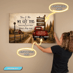 Prints "You & Me We Got This," Custom Couple Farmhouse Truck Canvas "You & Me We Got This," Custom Couple Farmhouse Truck Canvas