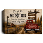 Prints "You & Me We Got This," Custom Couple Farmhouse Truck Canvas "You & Me We Got This," Custom Couple Farmhouse Truck Canvas