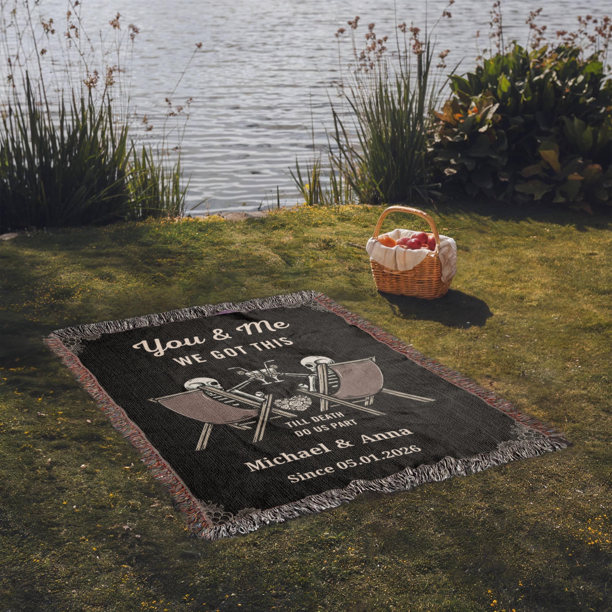 You & Me We Got This Personalized Skeleton Couple Woven Blanket – Till Death Do Us Part Gothic Wedding Gift You & Me We Got This Personalized Skeleton Couple Woven Blanket – Till Death Do Us Part Gothic Wedding Gift