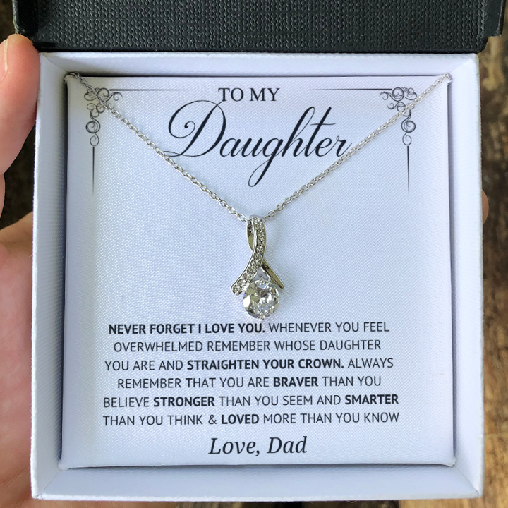 Never Forget I Love You; Alluring Beauty Necklace Gift for Daughter - Family Love Tree