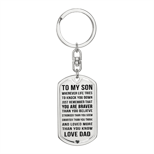 Personalized Keychain; Son Gift - Family Love Tree