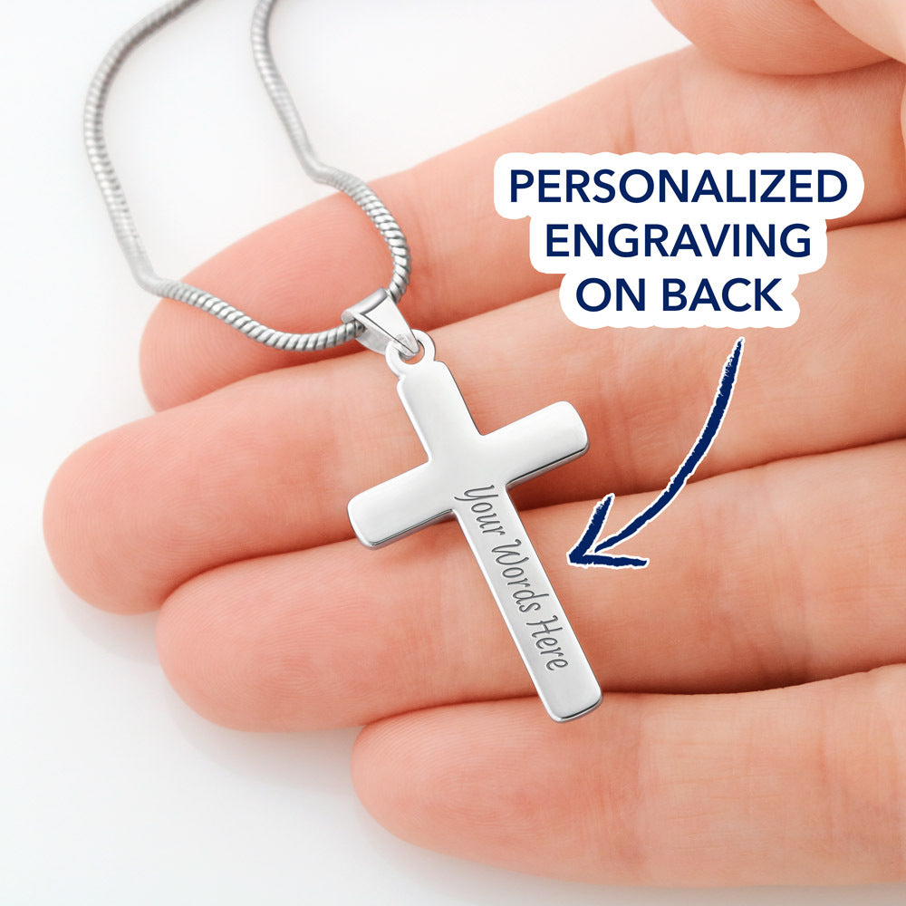 Wear Your Faith; It's all about believing, Personalized Cross Necklace - Family Love Tree