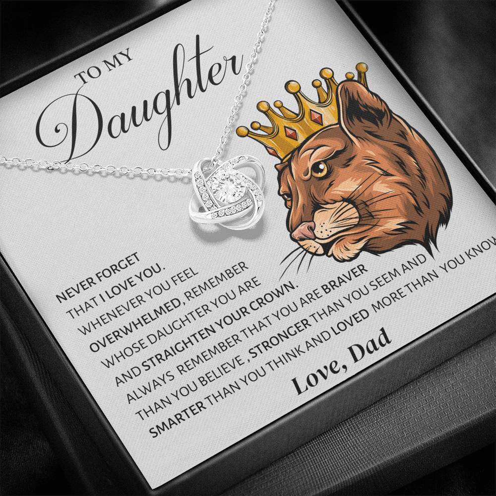 Crown; Daughter Necklace Gift - Family Love Tree