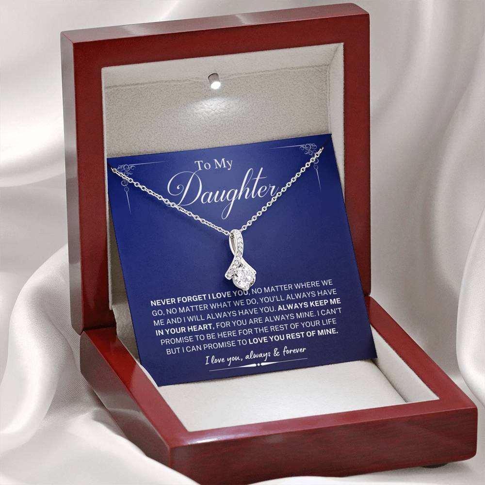 Always Keep Me in your Heart; Alluring Beauty Necklace Gift for Daughter - Family Love Tree