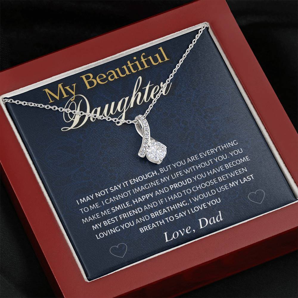 Happy and Proud Dad; Daughter Gift - Family Love Tree