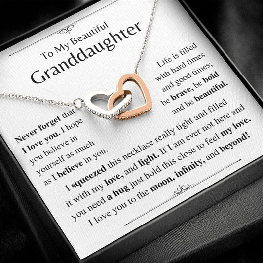 Jewelry Be Bold and Beautiful - Granddaughter Gift- Interlocking Hearts Necklace