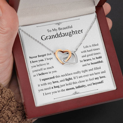Jewelry Be Bold and Beautiful - Granddaughter Gift- Interlocking Hearts Necklace