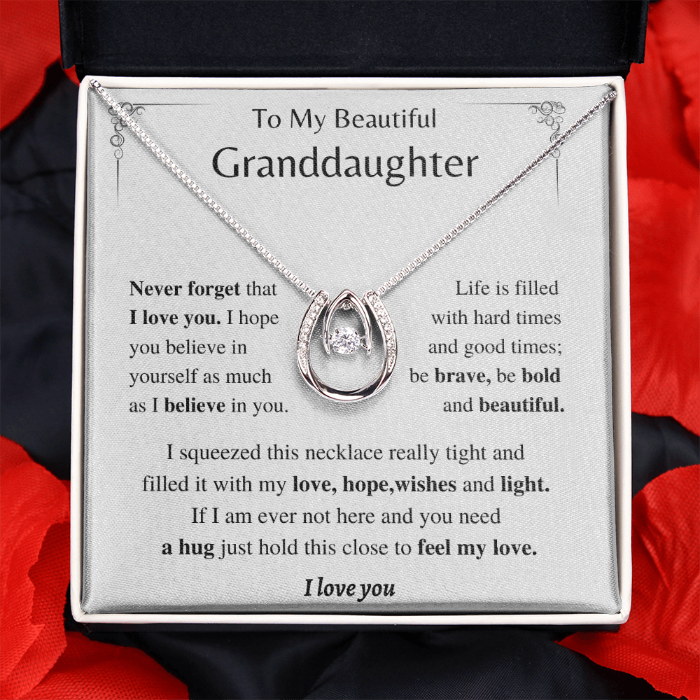 Jewelry Be bold and beautiful- Horseshoe Necklace, Granddaughter Gift