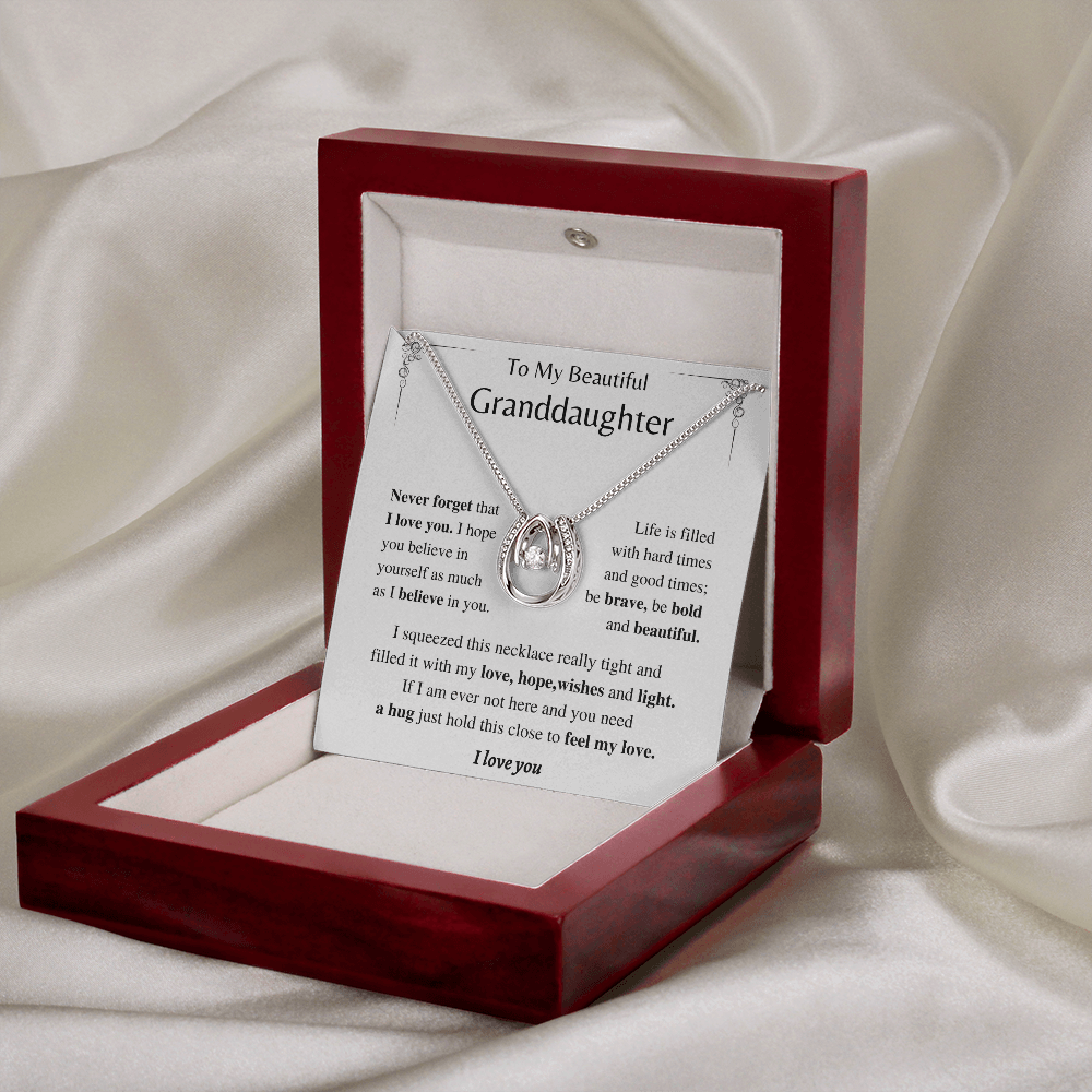 Jewelry Be bold and beautiful- Horseshoe Necklace, Granddaughter Gift