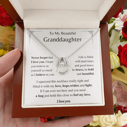 Jewelry Be bold and beautiful- Horseshoe Necklace, Granddaughter Gift