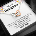 Jewelry Daddy will always be there for her daughter- Interlocking Hearts Necklace
