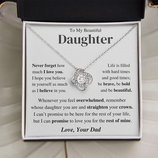 Jewelry Daughter Gift-Believe in yourself -From Dad