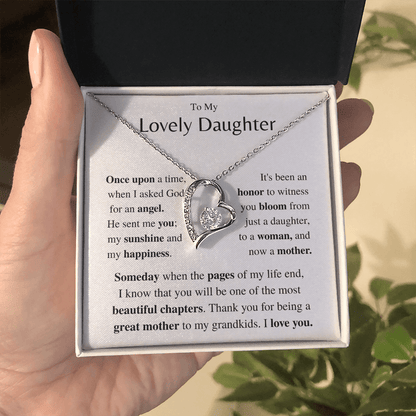 Jewelry Daughter Gift- Forever Love necklace- From Mom