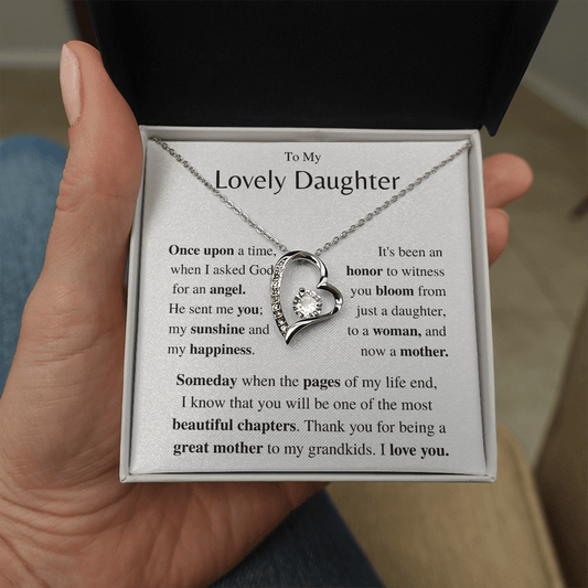 Jewelry Daughter Gift- Forever Love necklace- From Mom