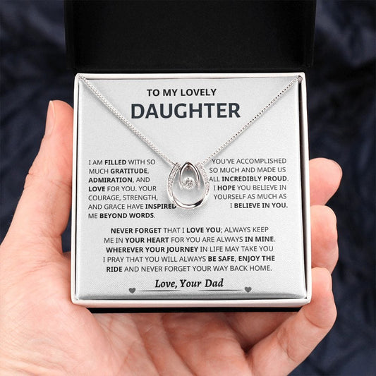 Jewelry Daughter Gift- Incredibly Proud -From Dad