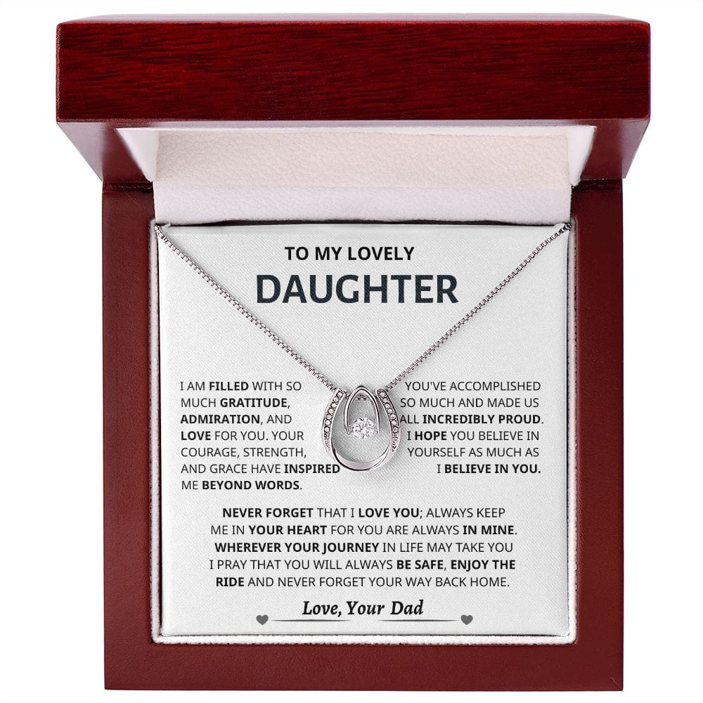 Jewelry Daughter Gift- Incredibly Proud -From Dad