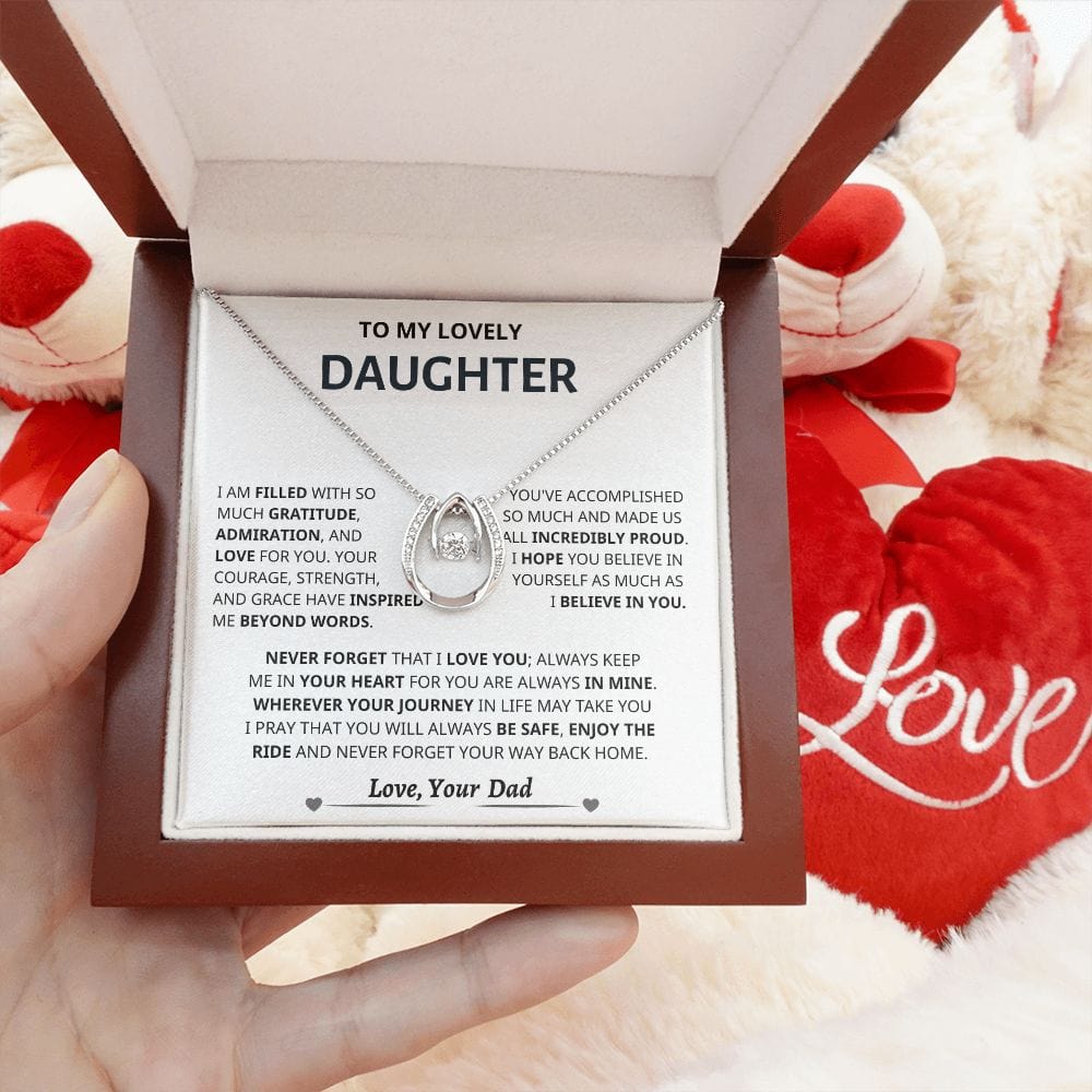 Jewelry Daughter Gift- Incredibly Proud -From Dad