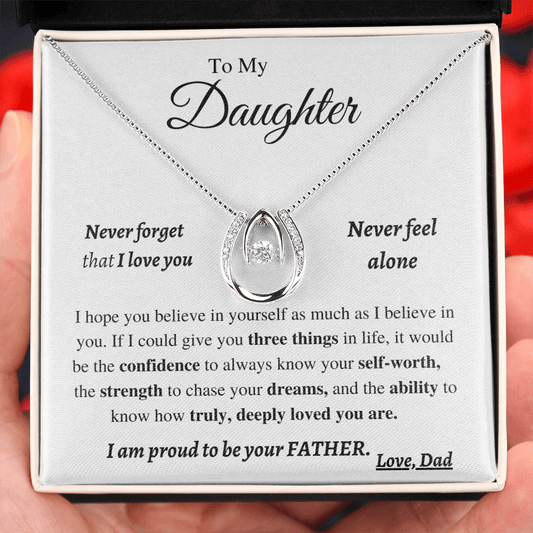 Jewelry Daughter Gift -Super Proud Dad -From Dad