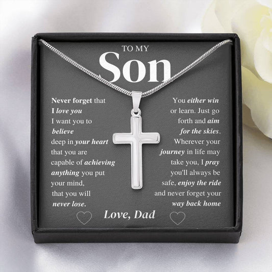 Jewelry Enjoy the ride; Son Cross Necklace Gift