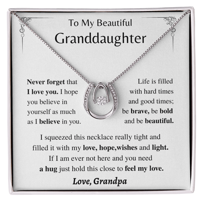 Jewelry Granddaughter Gift; From Grandpa