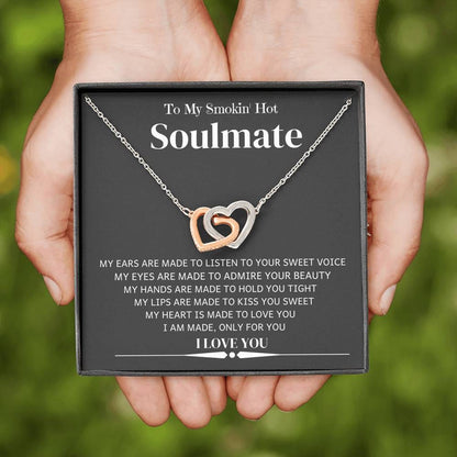 Jewelry I Am Made Only For You, Smokin' Hot Soulmate; Interlocking Hearts Necklace