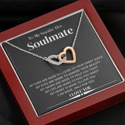 Jewelry I Am Made Only For You, Smokin' Hot Soulmate; Interlocking Hearts Necklace