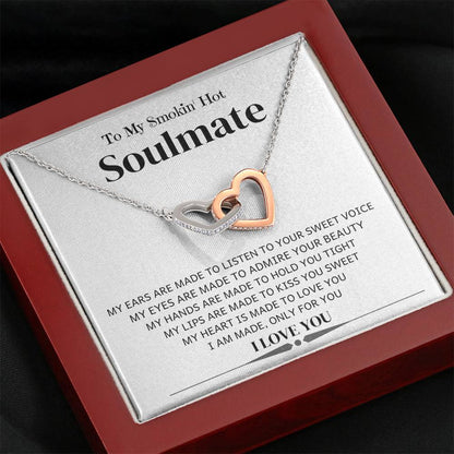 Jewelry I Am Made Only For You, Smoking Hot Soulmate; Interlocking Hearts Necklace