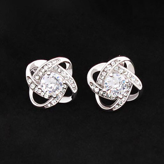 Jewelry Love Knot Stud Earrings