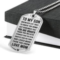 Jewelry Luxury Dog Tag; Son Gift from Mom